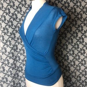 Small/Medium Blue Wrap Blouse
